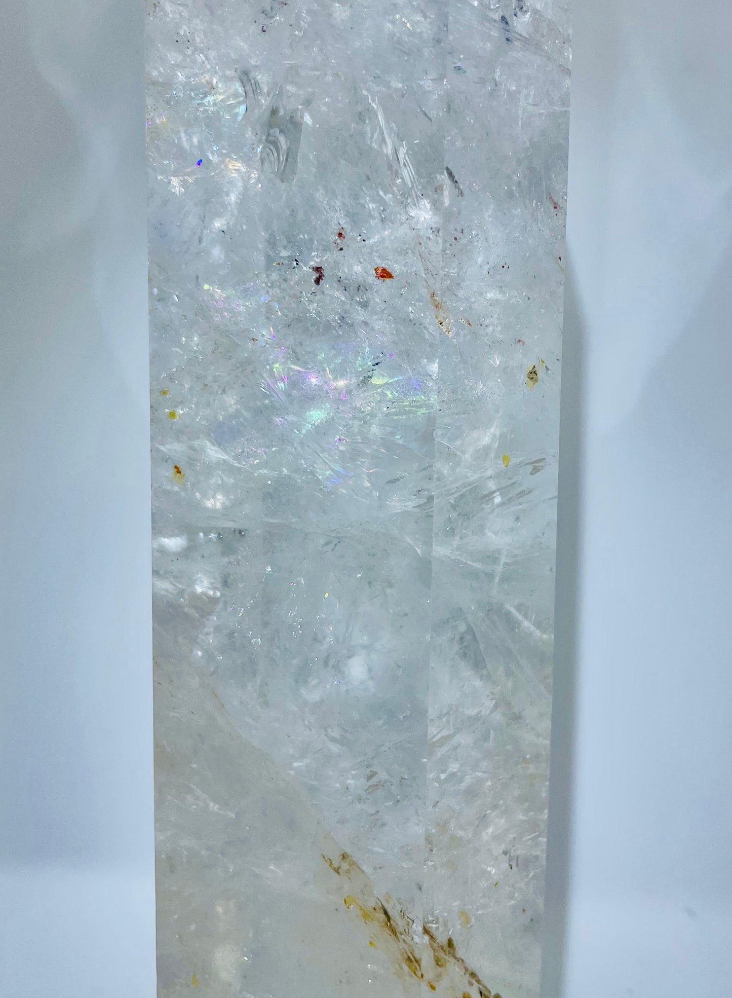 Clear Quartz with Fire Quartz and Golden Healer