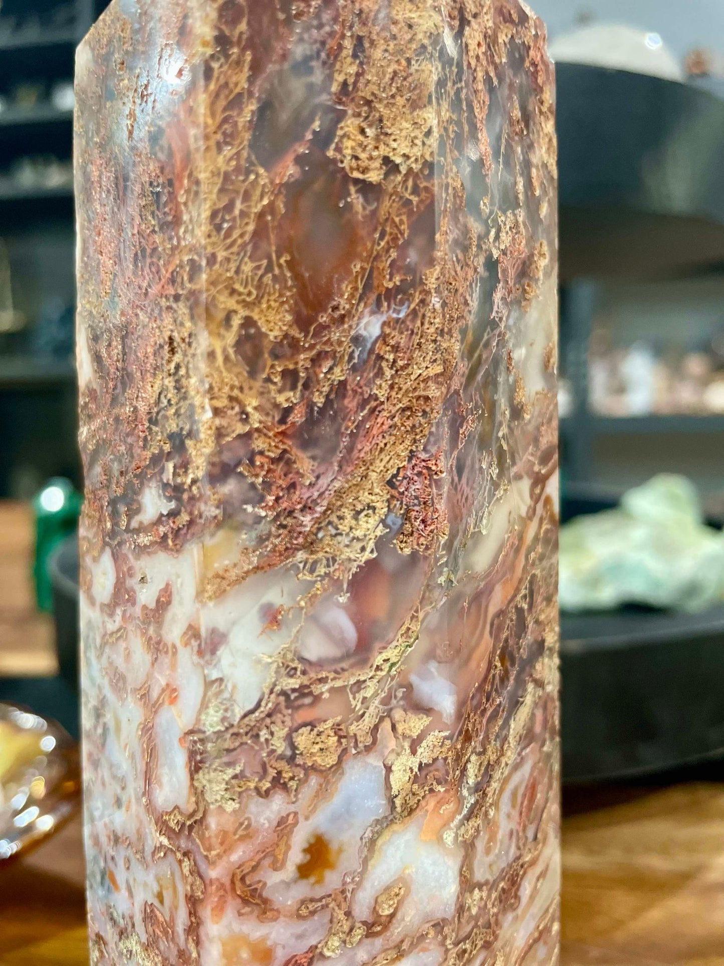 Red moss agate