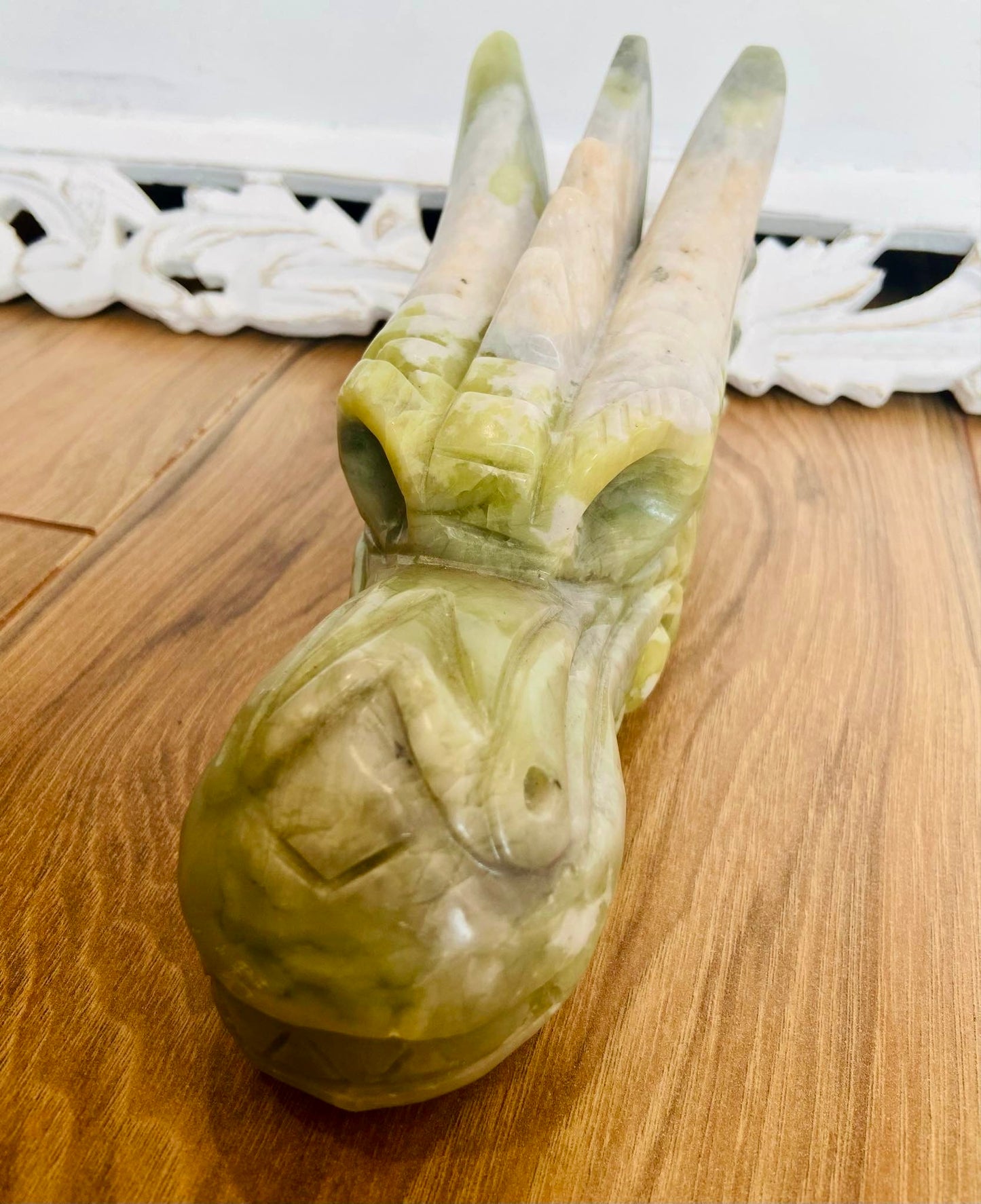 Lemon Lime Jade Dragon Head